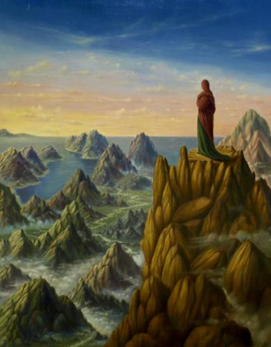 La méditation de la déesse Huile sur toile - 116 x 89 - 2000