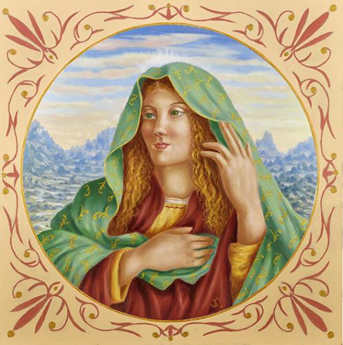 Muse Huile sur bois - 67 x 67 - 2017