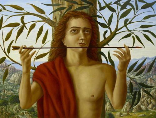 St Sébastien Huile sur bois - 100 x 75 - 2000